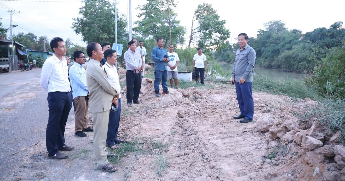 អាជ្ញាធរខេត្តពោធិ៍សាត់ ចុះពិនិត្យការកែលម្អសោភ័ណភាព និងបរិស្ថានបៃតងតាមដងស្ទឹងពោធិ៍សាត់